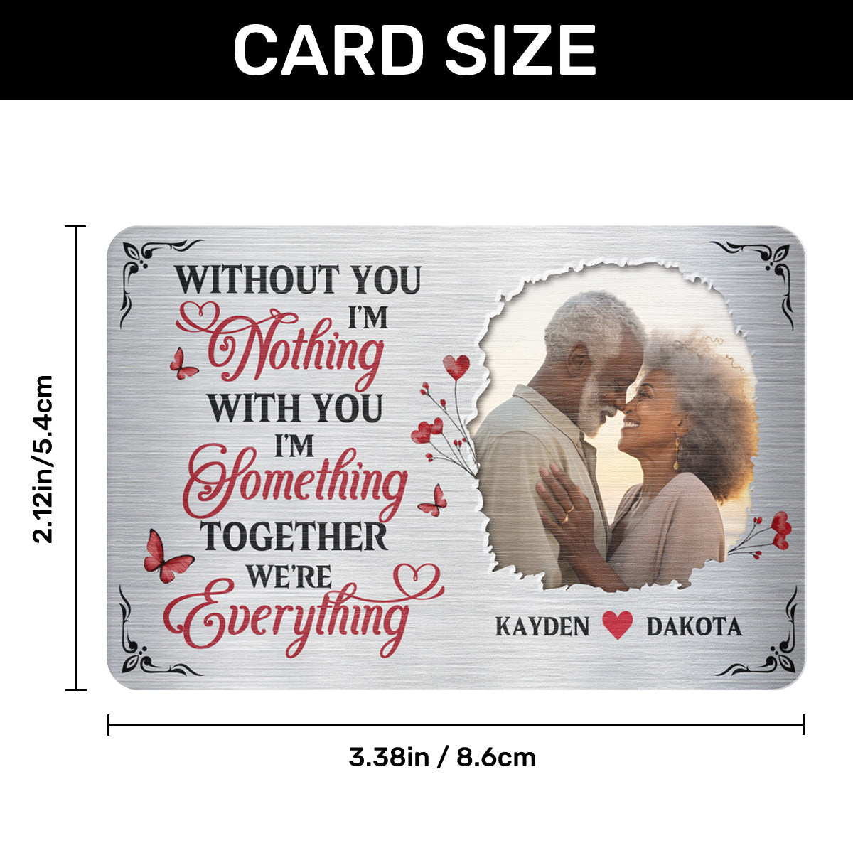 Together We Are Everything - Personalized Aluminum Wallet Card