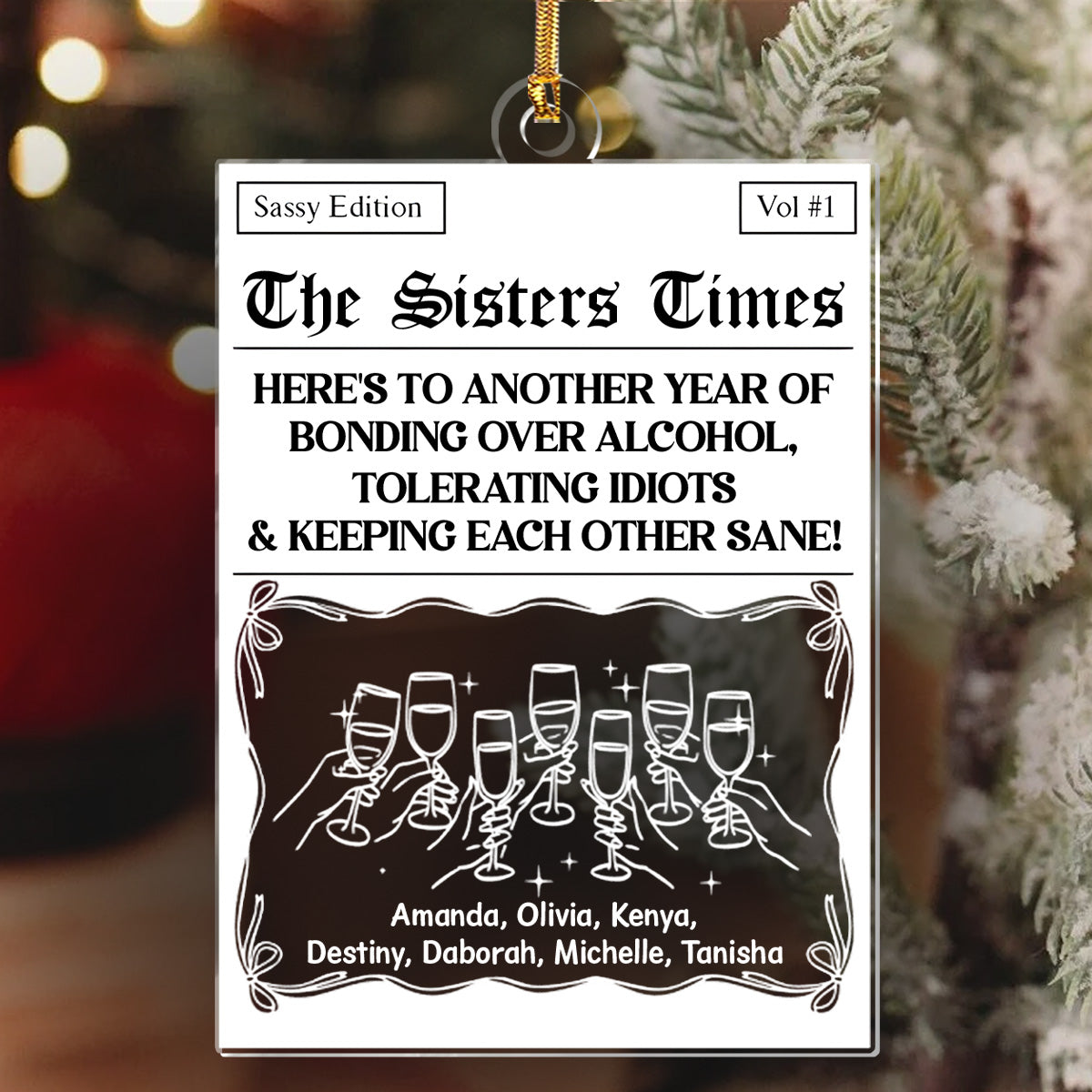 Here's To Another Year Of Us - Personalized 1-Layer Acrylic Ornament