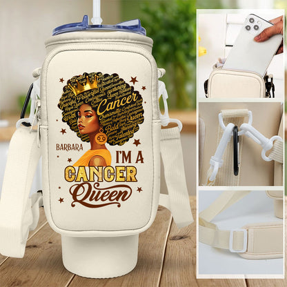 I'm A Zodiac Queen - Personalized Tumbler Holder Bag