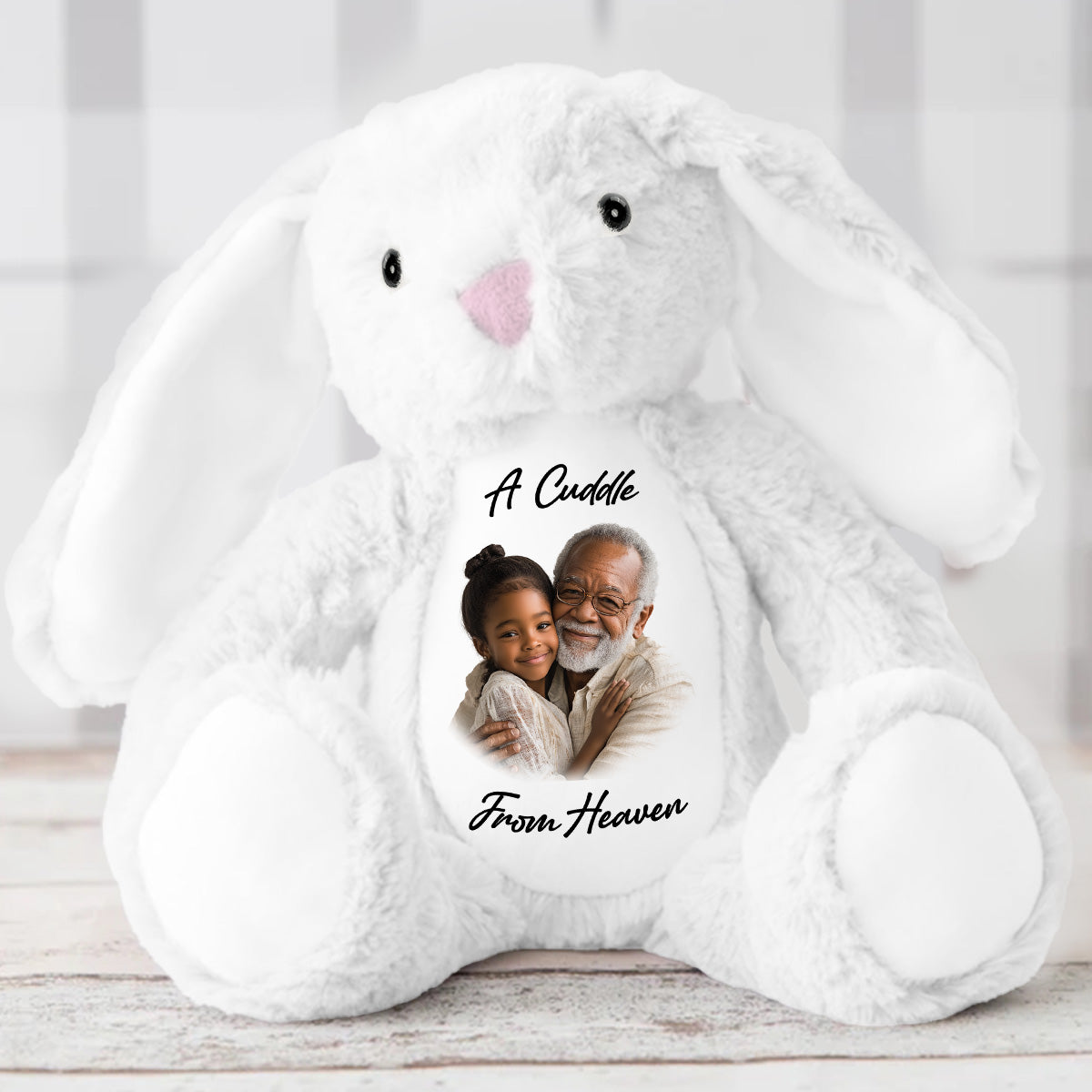 A Cuddle From Heaven - Personalized Stuffed Bunny