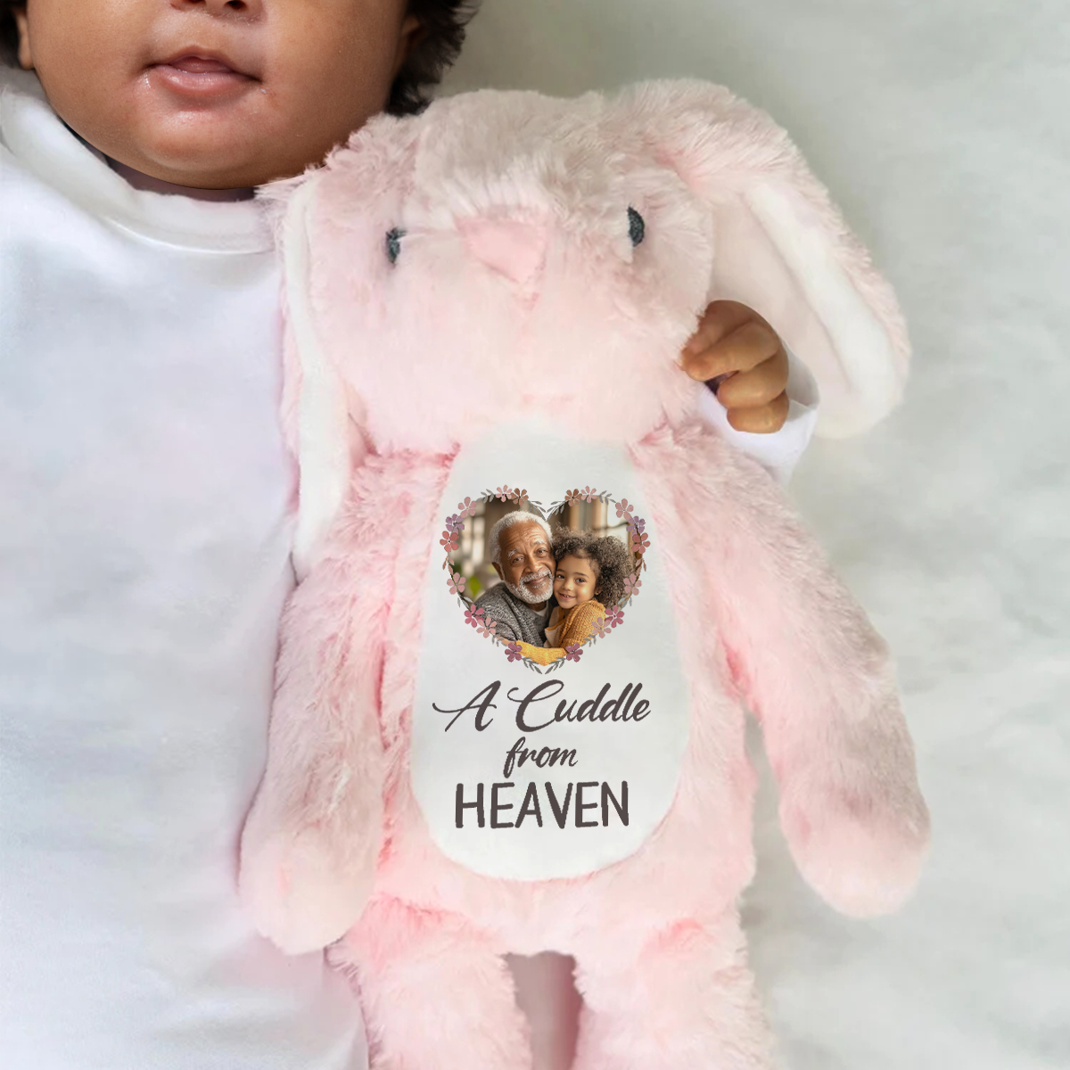 A Cuddle From Heaven From My Angel - Personalized Stuffed Bunny