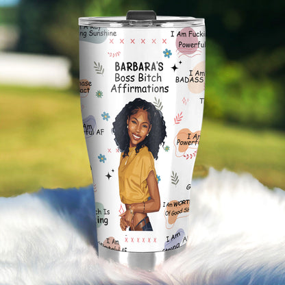 Girl Boss Affirmations - Personalized Stainless Steel Tumbler
