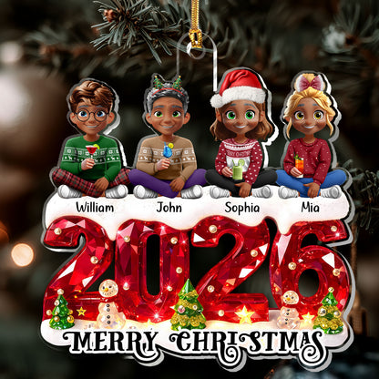Merry Christmas - Personalized 1-Layer Acrylic Ornament