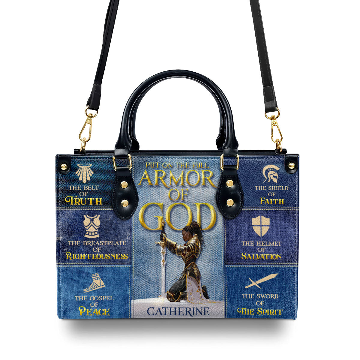 Put On The Full Armor Of God - Personalized Leather Handbag SBLHBHA49 ...