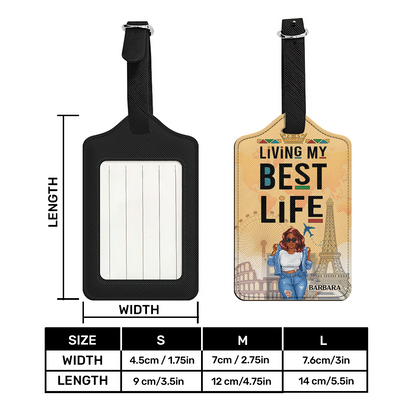 Living My Best Life - Personalized Luggage Tag SBLUTLM2488L