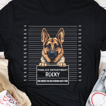 Dog Mugshot - Personalized Unisex T-shirt