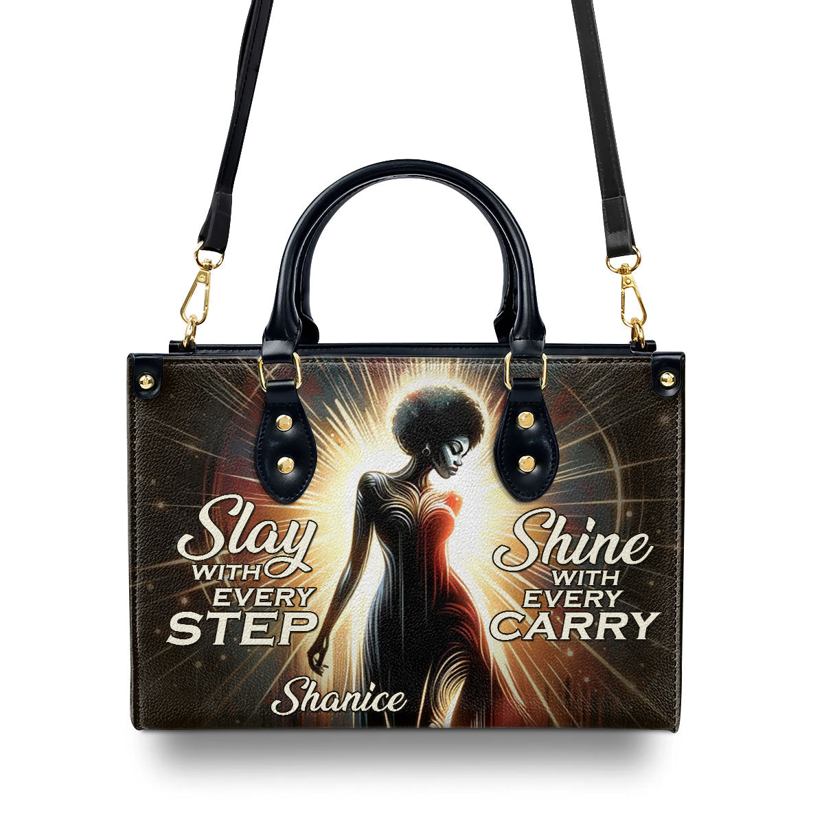 Slay And Shine - Personalized Leather Handbag SB306