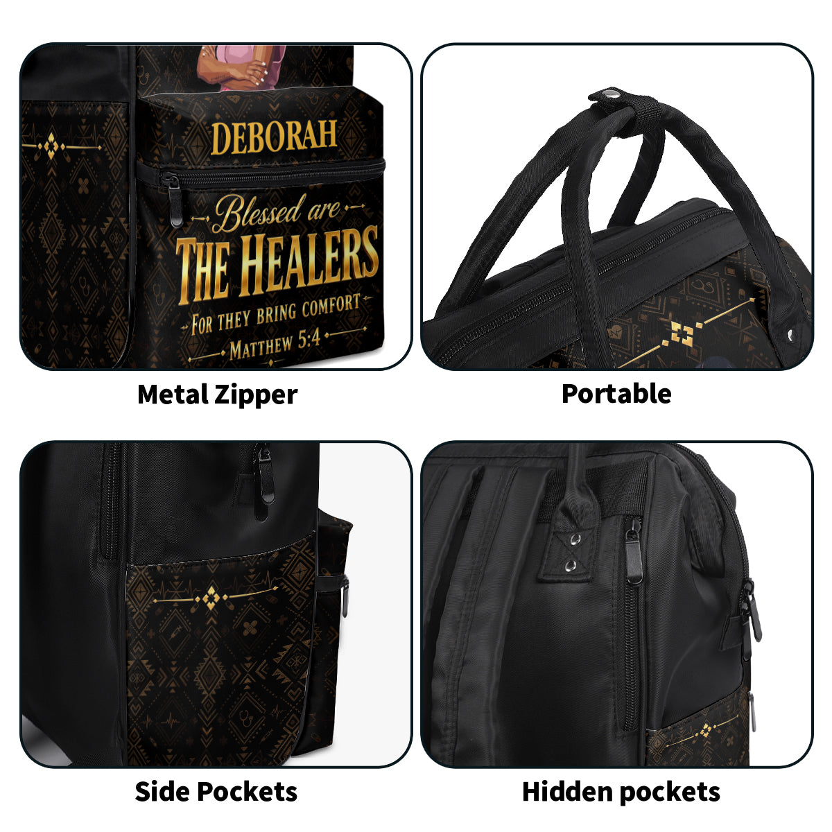Blessed Are The Healers For They Bring Comfort - Personalized Duckbilled Backpack