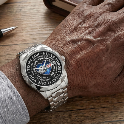 Be The Man I Know You Can Be - Personalized Men's Wrist Watch