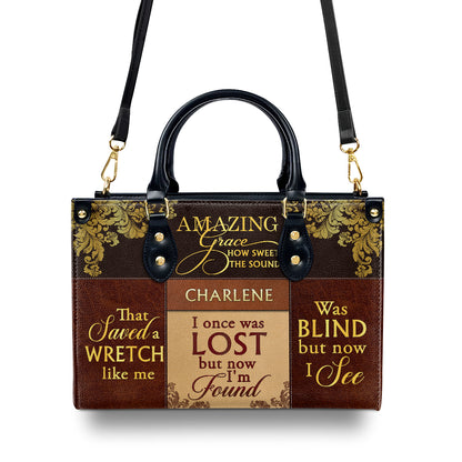 Amazing Grace - Personalized Leather Handbag