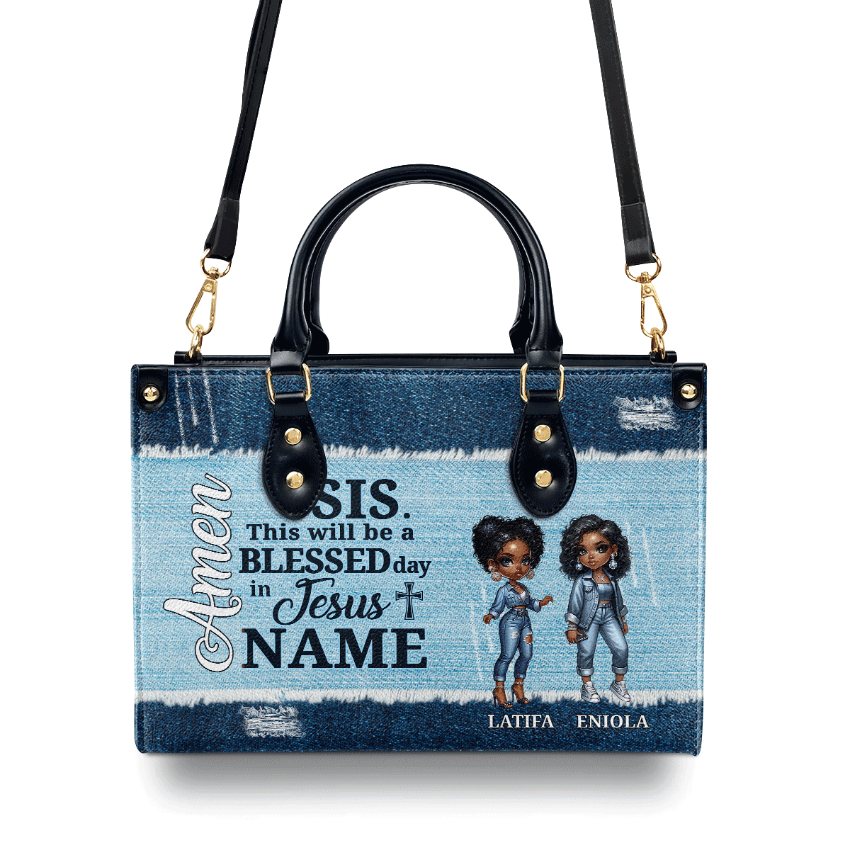 Amen Sis - Personalized Leather Handbag SBLHBHLM1407M