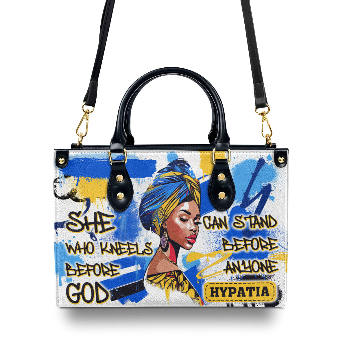 She Who Kneels Before God - Personalized Leather Handbag SBLHBLN1869TA