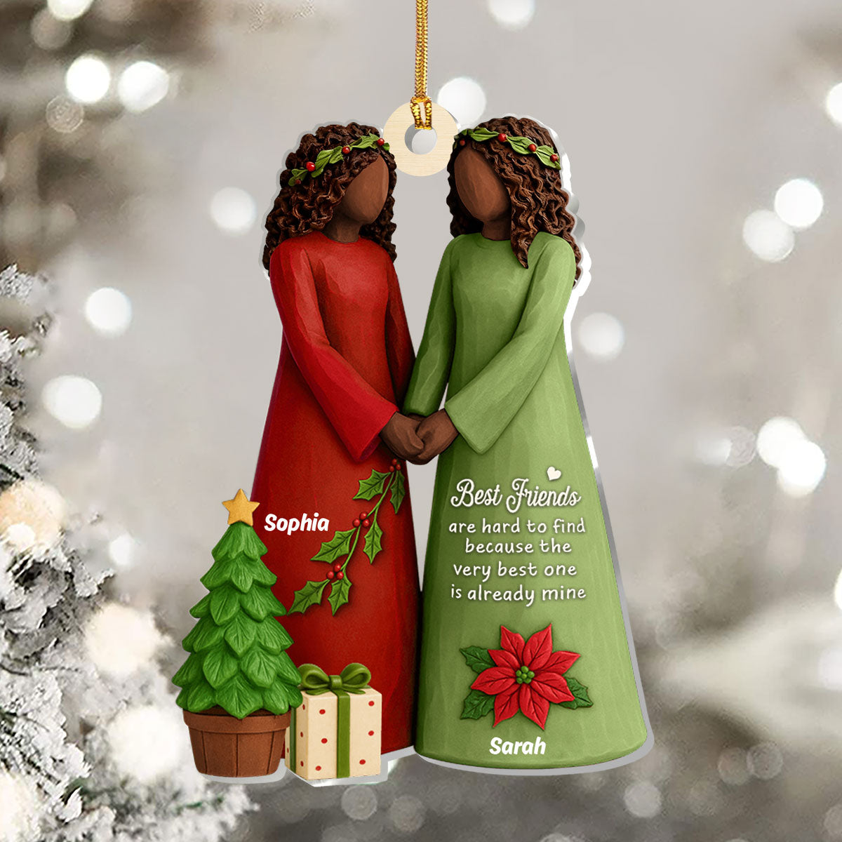 Christmas Best Friends Are Hard To Find - Personalized 1-Layer Acrylic Ornament