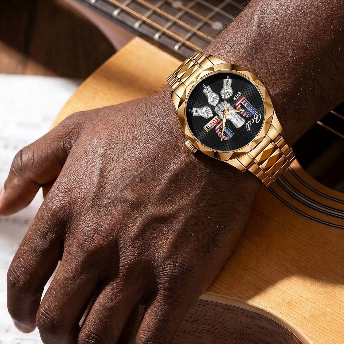 Best Dad Ever - Personalized Men's Wrist Watch