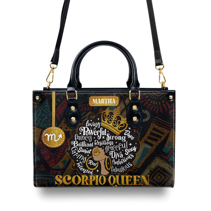 Zodiac Queen - Personalized Leather Handbag SBLHBLN1629M