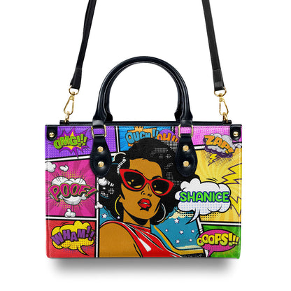 Popart Style - Personalized Leather Hand Bag SBLHBPHA779T