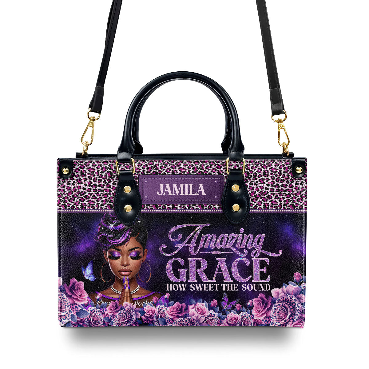 Amazing Grace - Personalized Leather Handbag SBLHBLM1452M