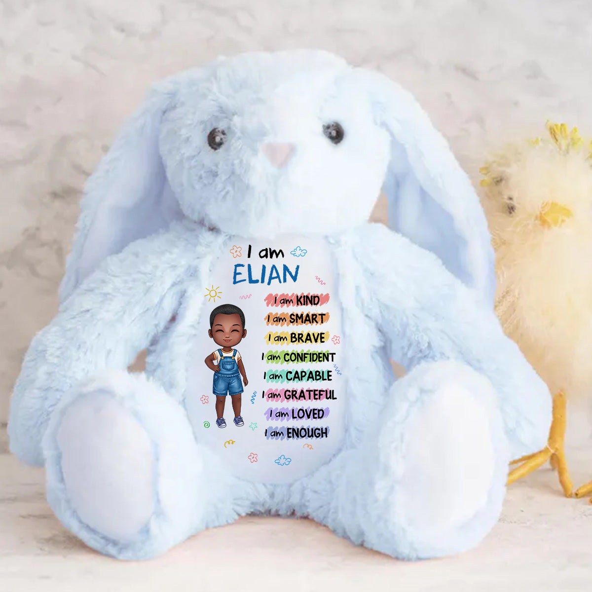 I Am - Personalized Stuffed Bunny