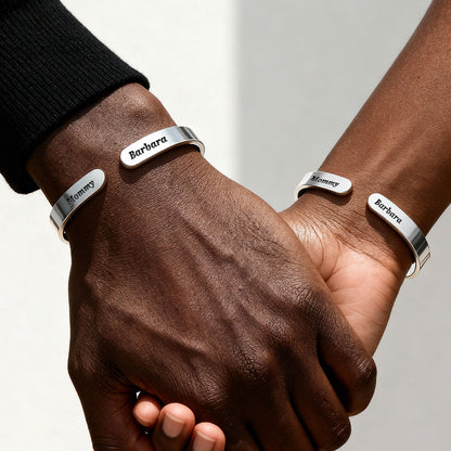 Never Forget That I Love You - Personalized Cuff Bangle Bracelet With Box