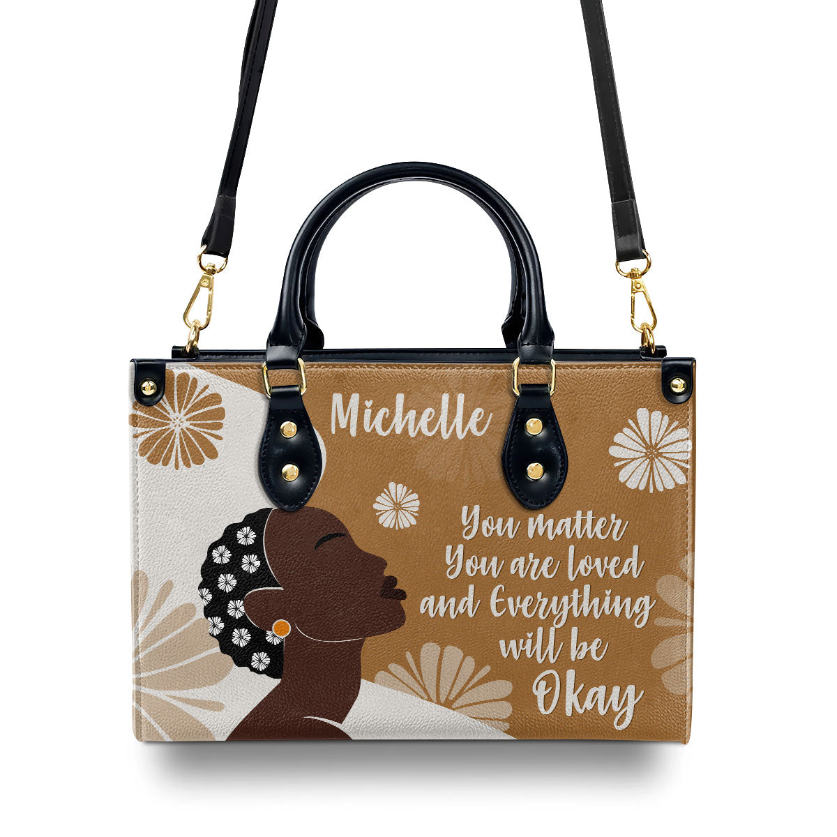 You Matter You Are Loved - Personalized Leather Hand Bag STB97