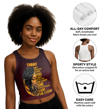 I Am The Storm - Personalized Crop Tank Top