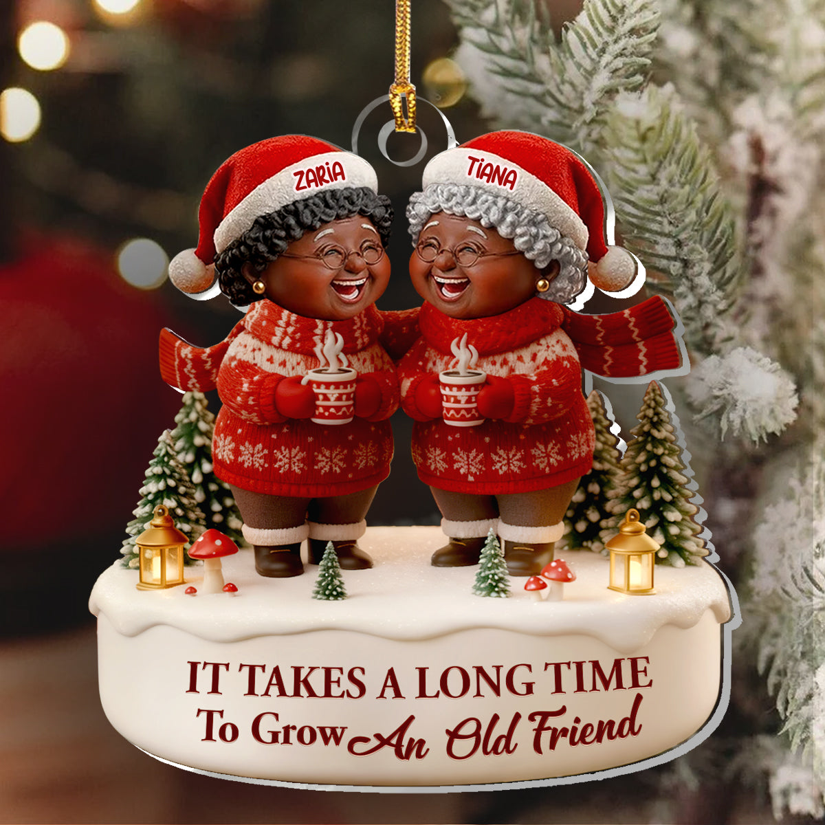 It Takes A Long Time To Grow Old Friends  - Personalized 1-Layer Acrylic Ornament