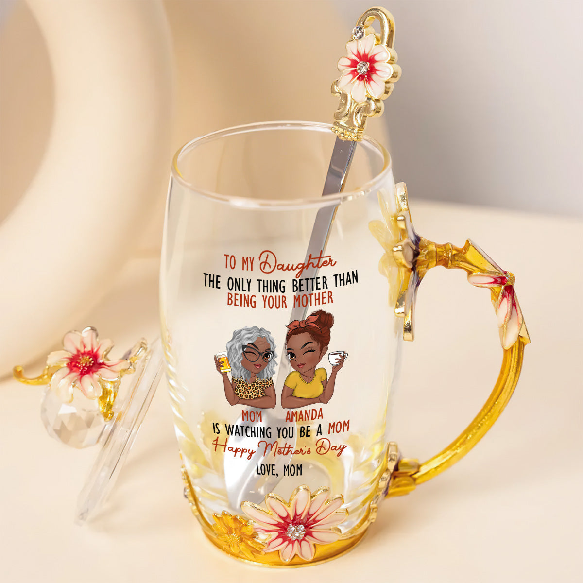The Only Thing Better Than Being Your Mother - Personalized Flower Tea Cup