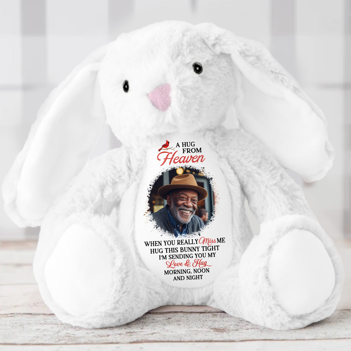 A Hug From Heaven - Personalized Stuffed Bunny