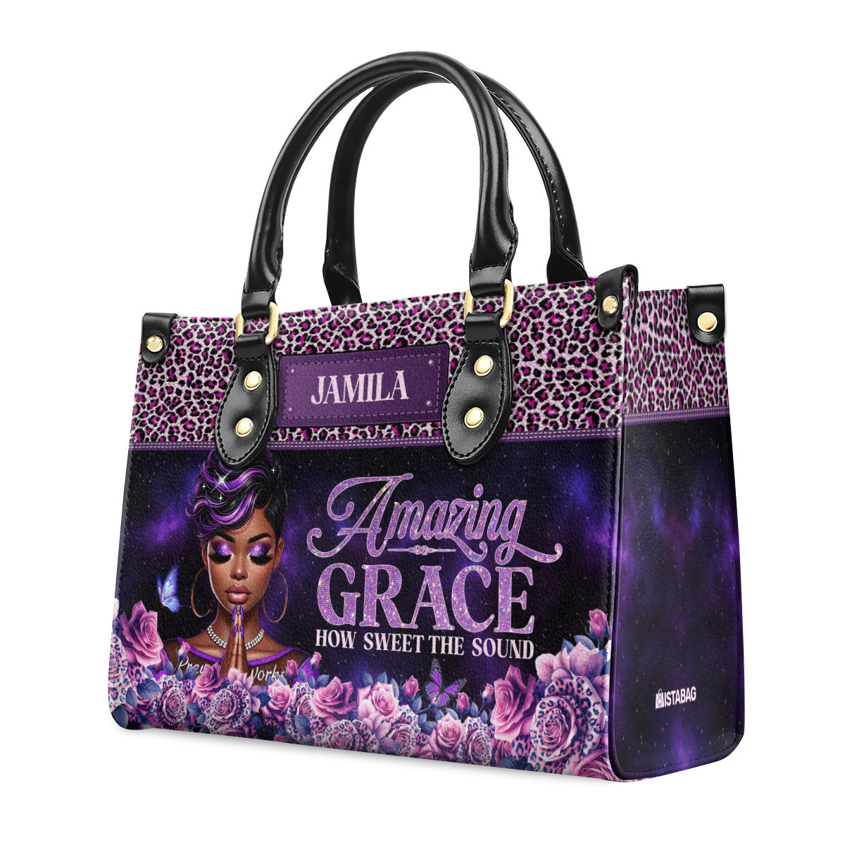 Amazing Grace - Personalized Leather Handbag SBLHBLM1452M