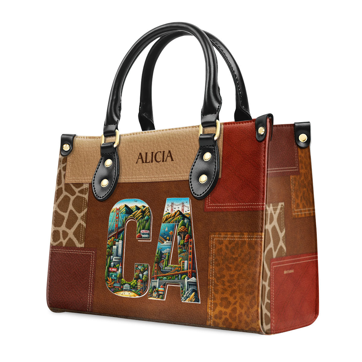 State Pride - Personalized Leather Handbag STB160