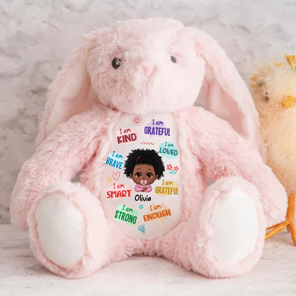 I Am - Personalized Stuffed Bunny