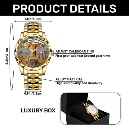 Name Initial Alphabet - Personalized Men's Wrist Watch