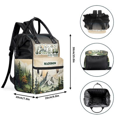 Faith Can Move Mountains - Personalized Duckbilled Backpack SBDBPLTN1457M