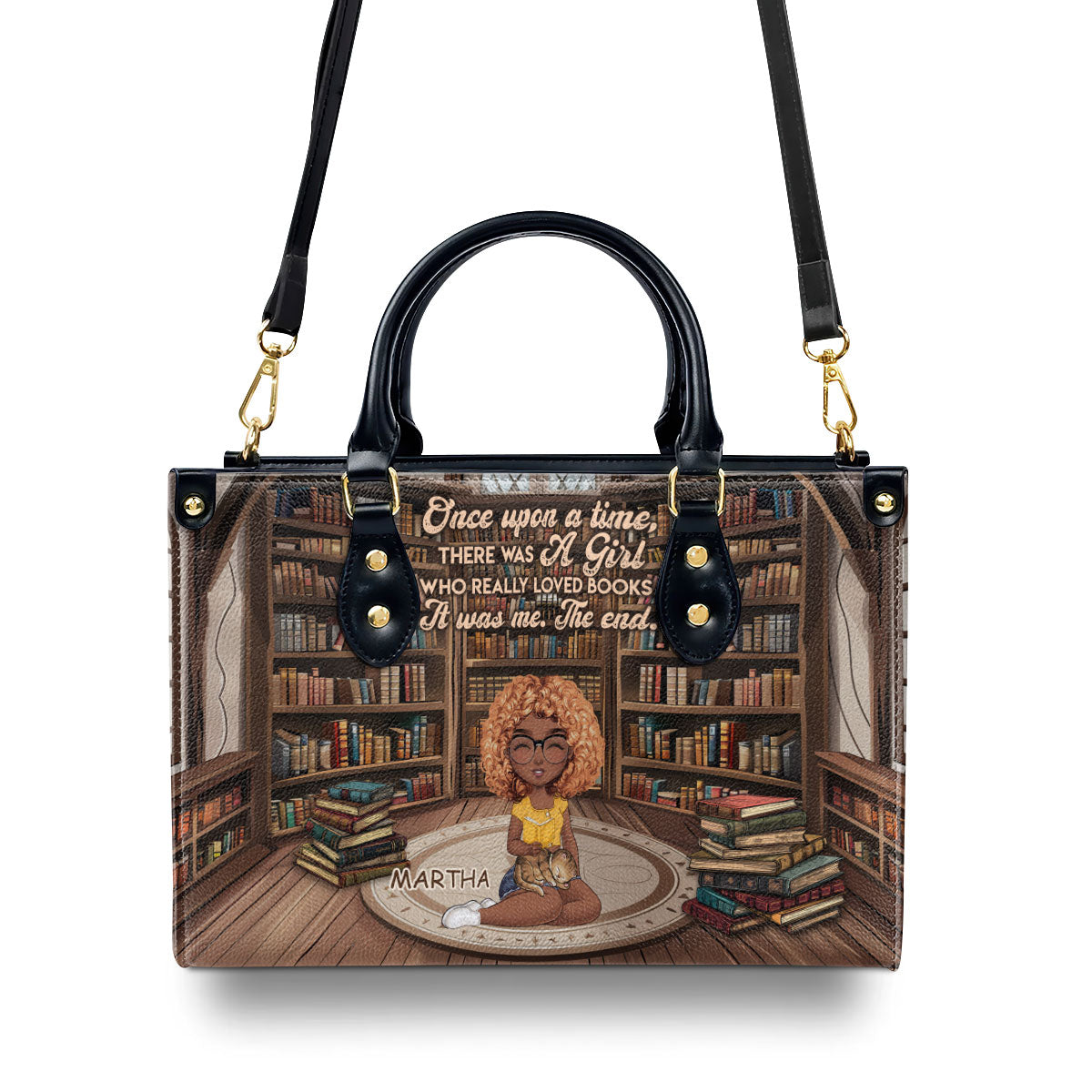 She Knows More Than She Says - Personalized Leather Handbag SBLHBLN971D