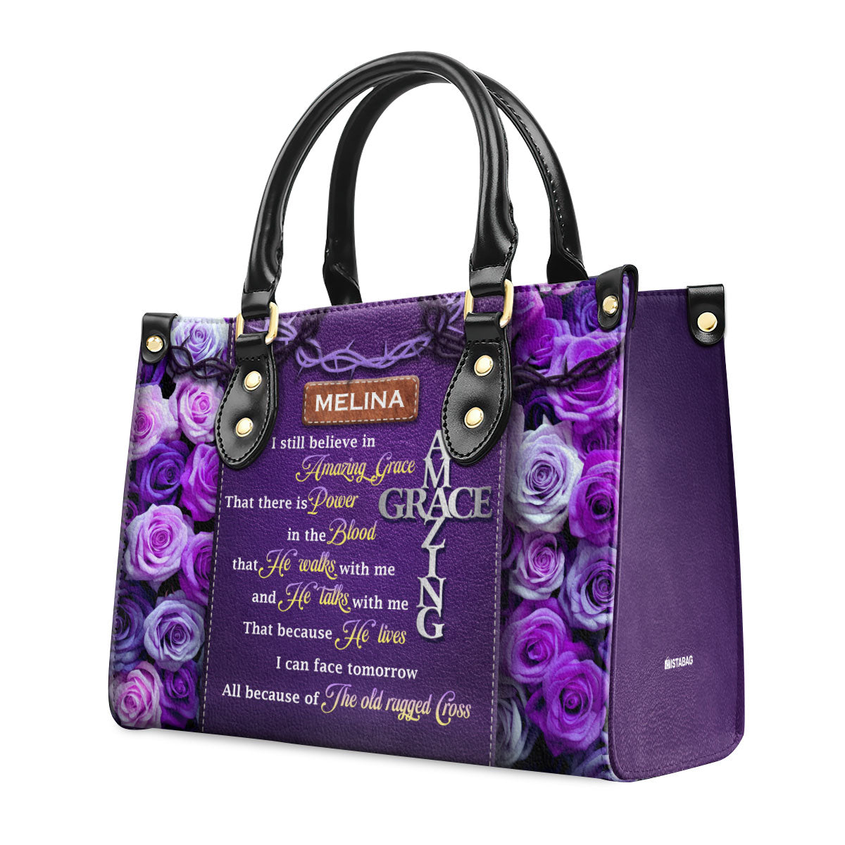 Amazing Grace - Personalized Leather Handbag SBLHBPHA769M