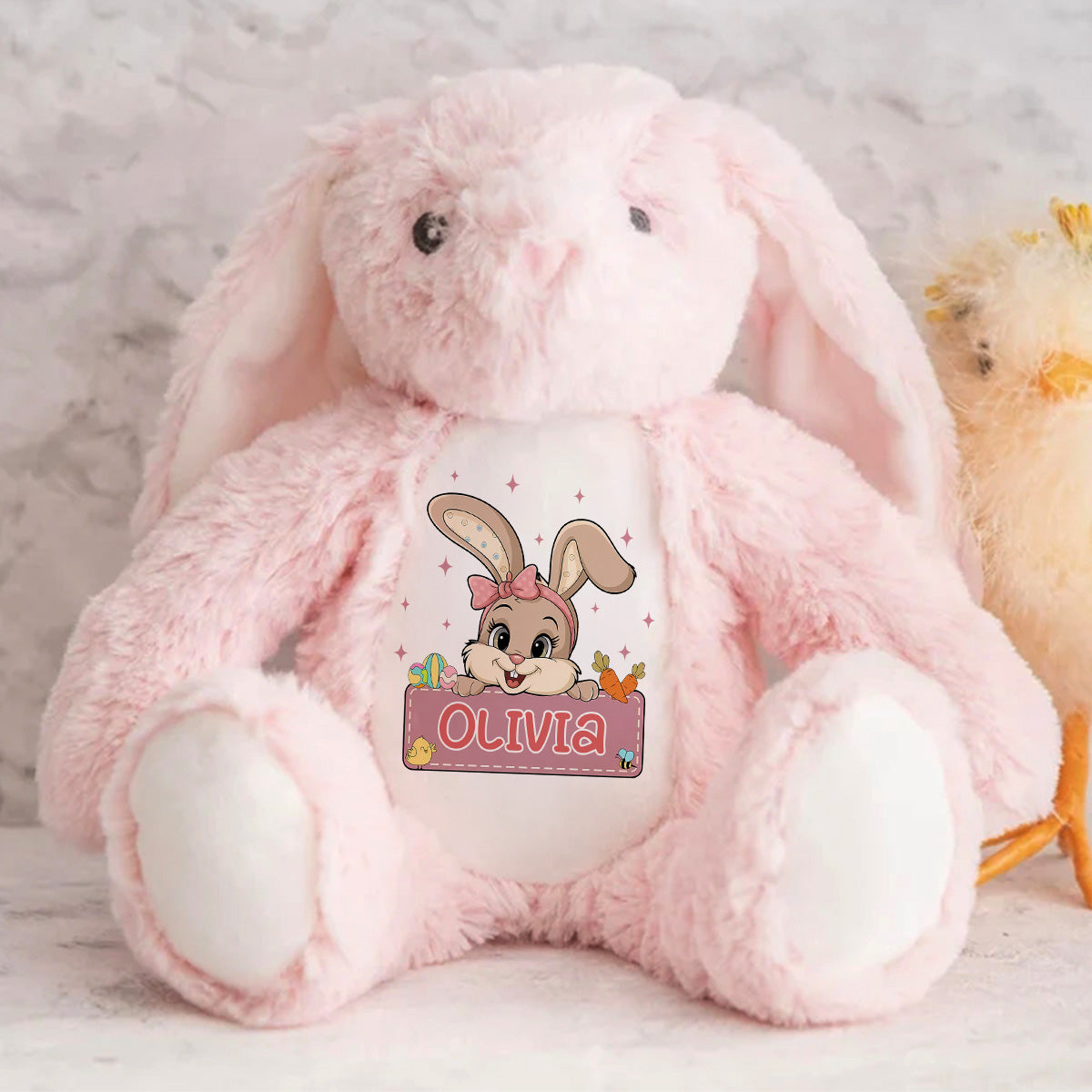 Happy Easter - Personalized Stuffed Bunny