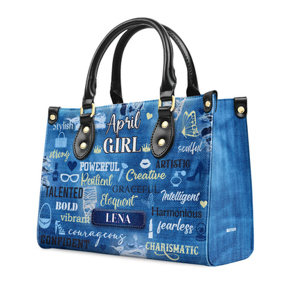 Birth Month Girl - Personalized Leather Handbag SBLHBHA50