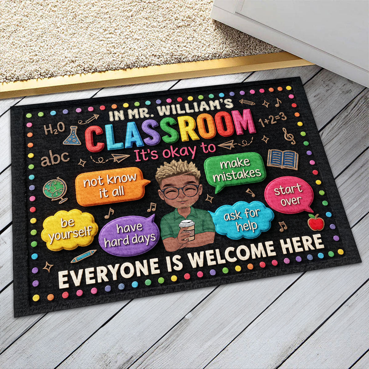 In My Classroom Everything Is Okay - Personalized Doormat