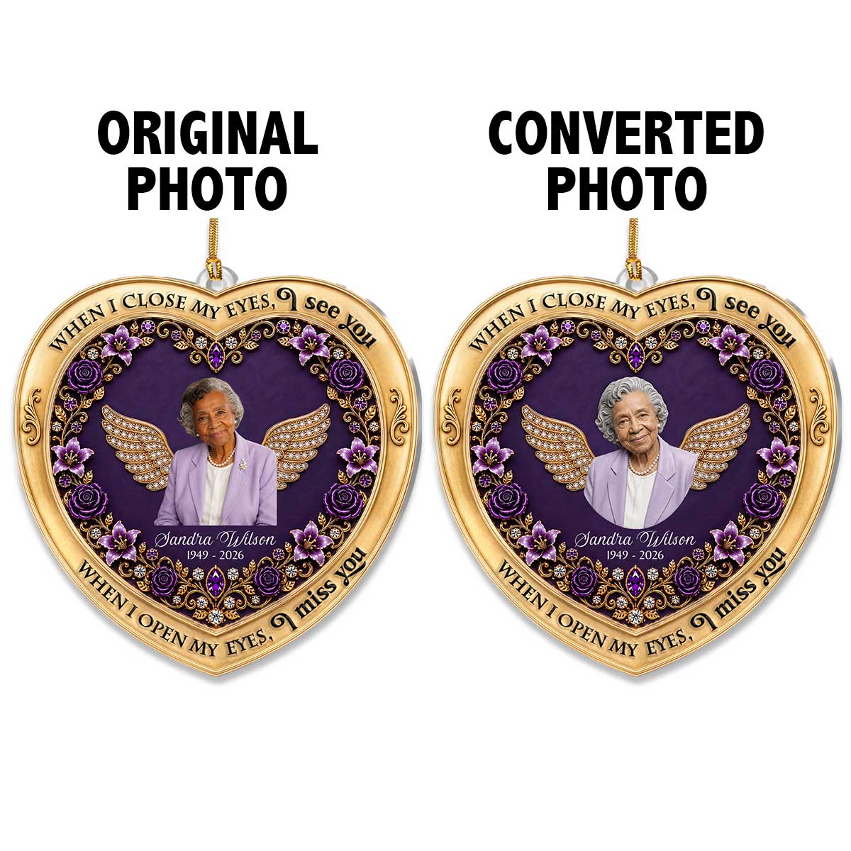 When I Open My Eyes I Miss You - Personalized 1-Layer Acrylic Ornament