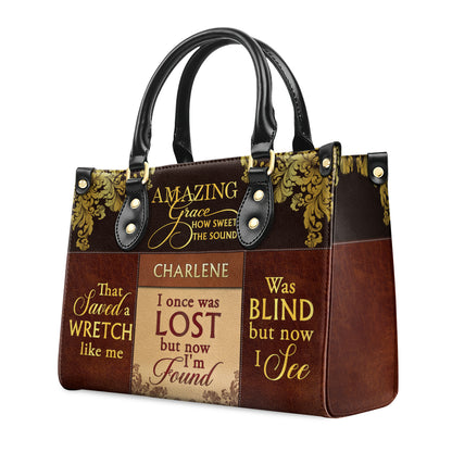 Amazing Grace - Personalized Leather Handbag