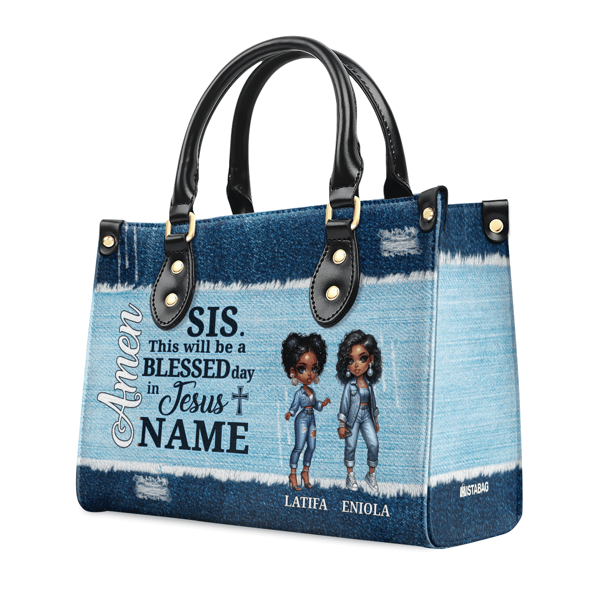 Amen Sis - Personalized Leather Handbag SBLHBHLM1407M