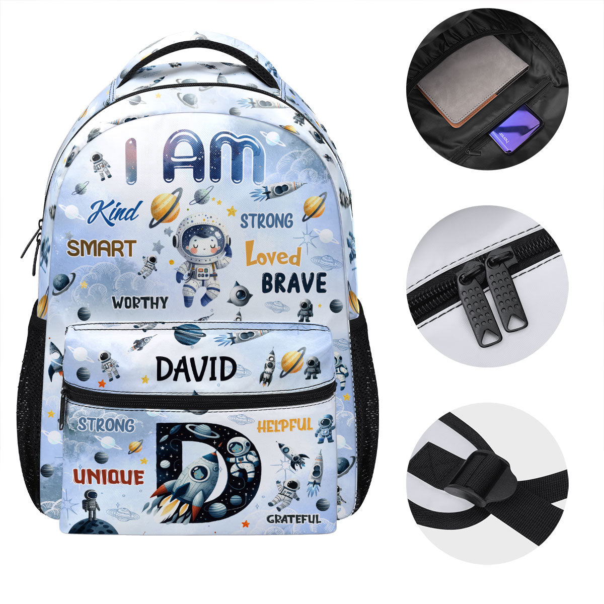 I Am Enough Astronaut - Personalized Backpack SBBPLM1224L