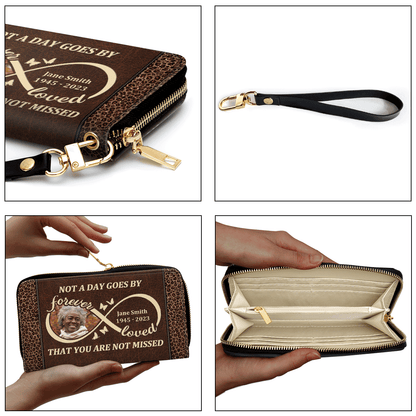 I Will Carry You With Me Until I See You Again - Personalized Leather Clutch Purse