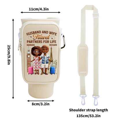 Travel Partners For Life - Personalized Tumbler Holder Bag