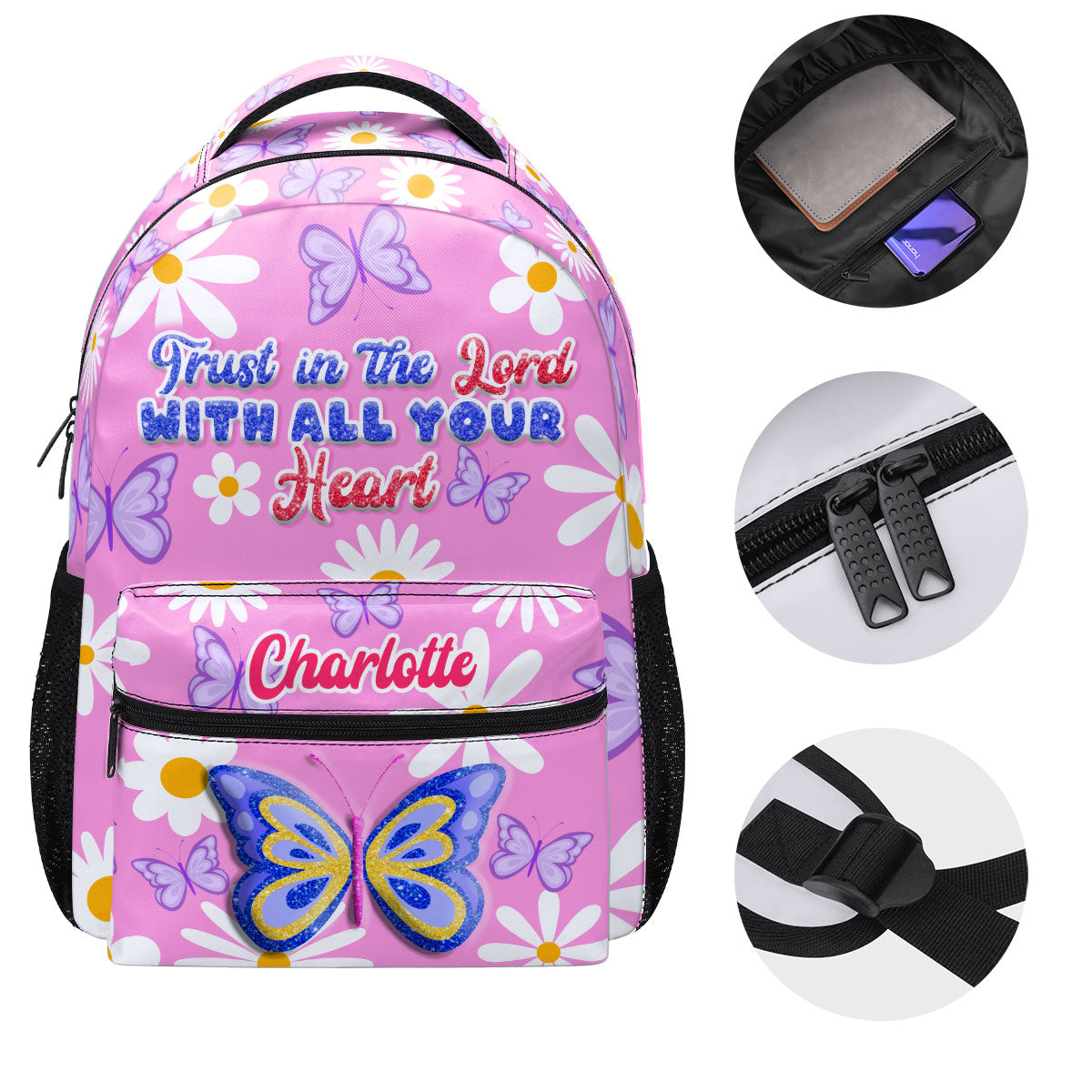 Trust In The Lord With All Your Heart - Personalized Backpack SBBPHA41