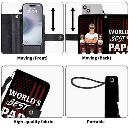 World's Best Papa - Personalized Wallet Case SBWACLN1154D