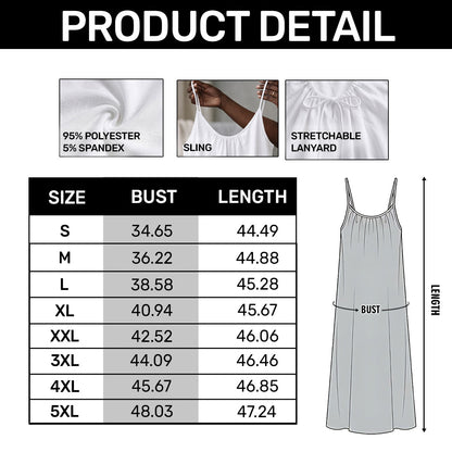 Tropical Floral - Personalized Backless Cami Maxi Dress