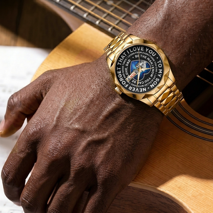 Be The Man I Know You Can Be - Personalized Men's Wrist Watch