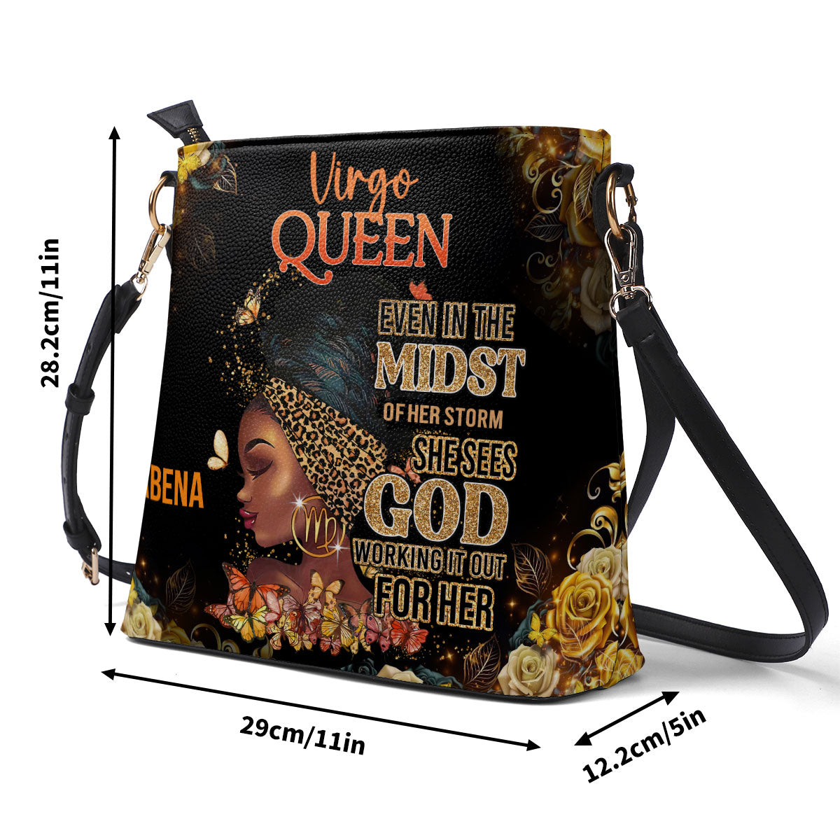 She Sees God Working It Out For Her - Personalized Bucket Bag SBBD18LM1335M