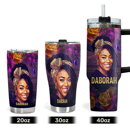 A Beautiful Queen - Personalized Stainless Steel Tumbler